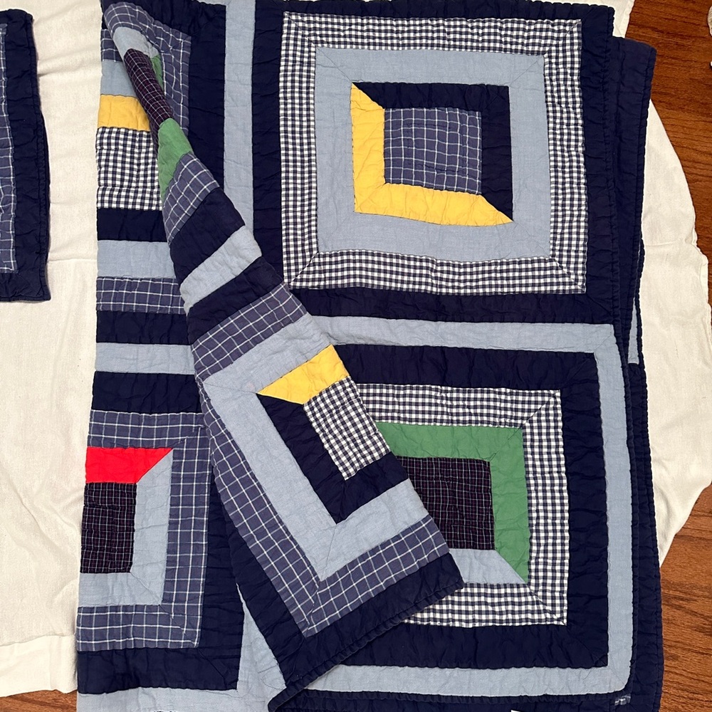EUC Pottery Barn Kids Twin Quilt and Sham